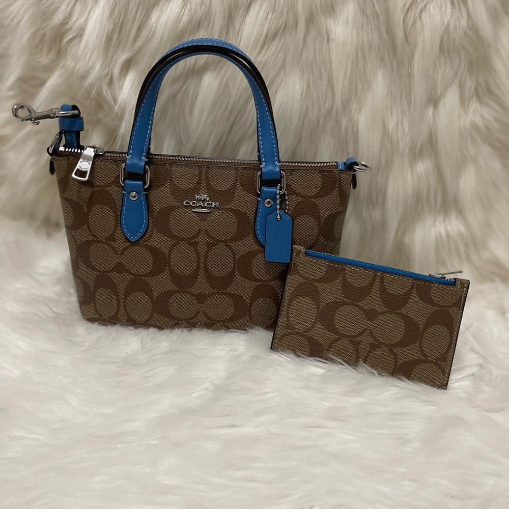 Coach crossbody and zip card case